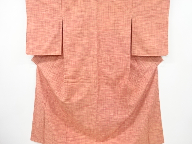 JAPANESE KIMONO / ANTIQUE KIMONO / SILK / TSUMUGI / WOVEN GRID